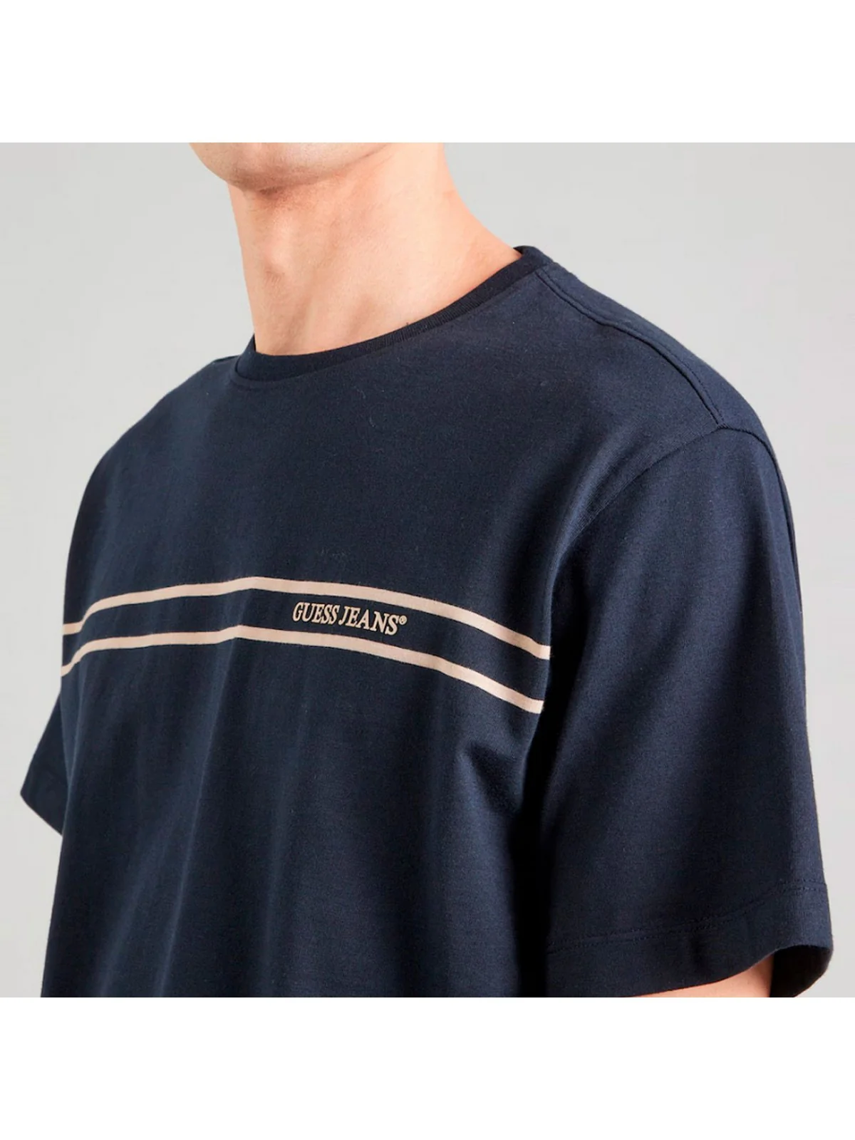 GUESS T-shirt Uomo GJ SS CN REG CHEST STRIPE TEE M5RI78 KCPQ1 A71W DARING OCEAN - Image 2