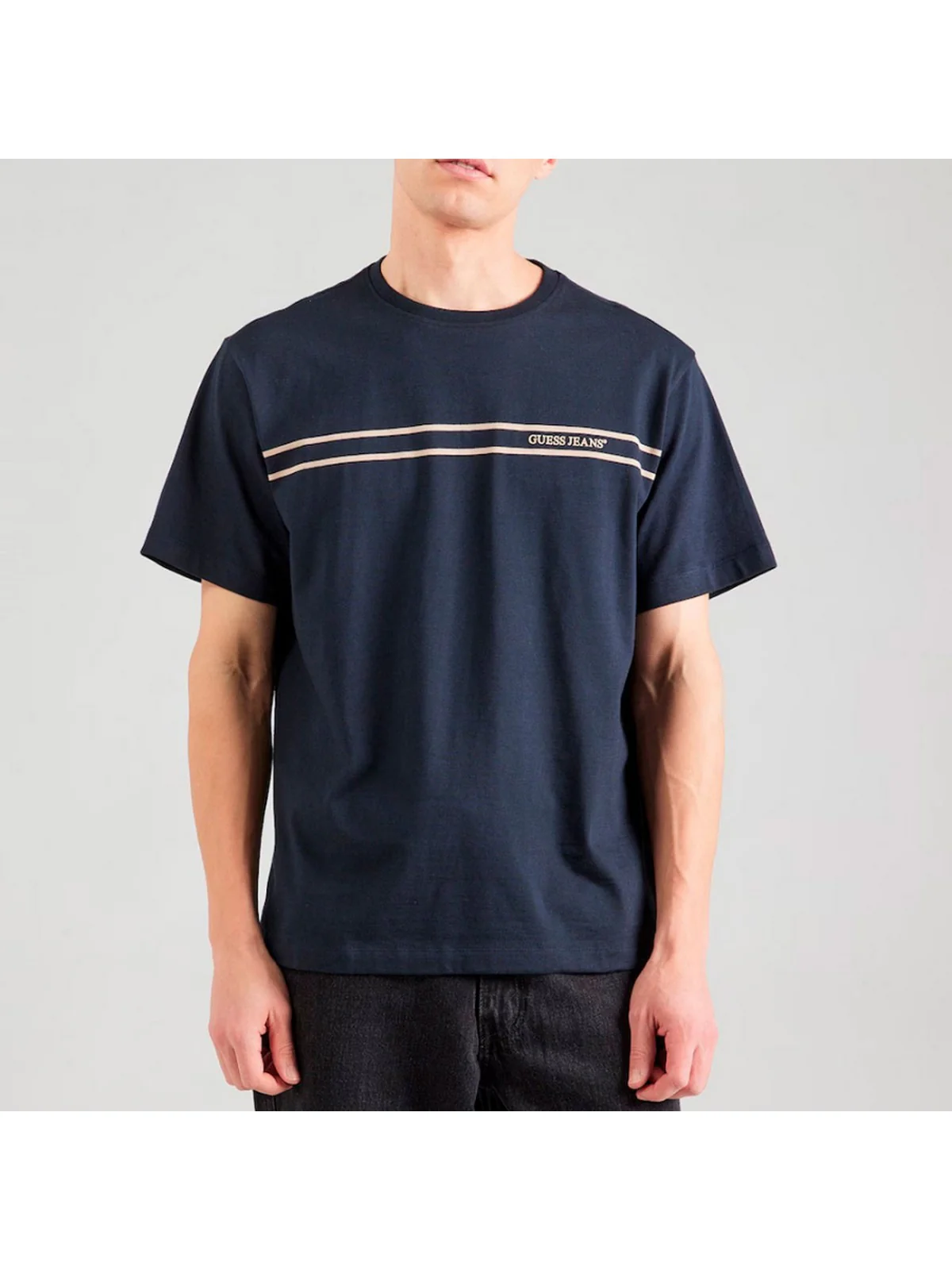 GUESS T-shirt Uomo GJ SS CN REG CHEST STRIPE TEE M5RI78 KCPQ1 A71W DARING OCEAN - Image 4