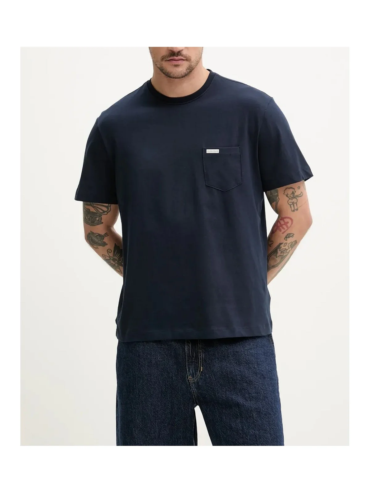 GUESS T-shirt Uomo GJ SS CN REG PKT TEE M5RI74 K8FQ4 A71W DARING OCEAN - Image 7