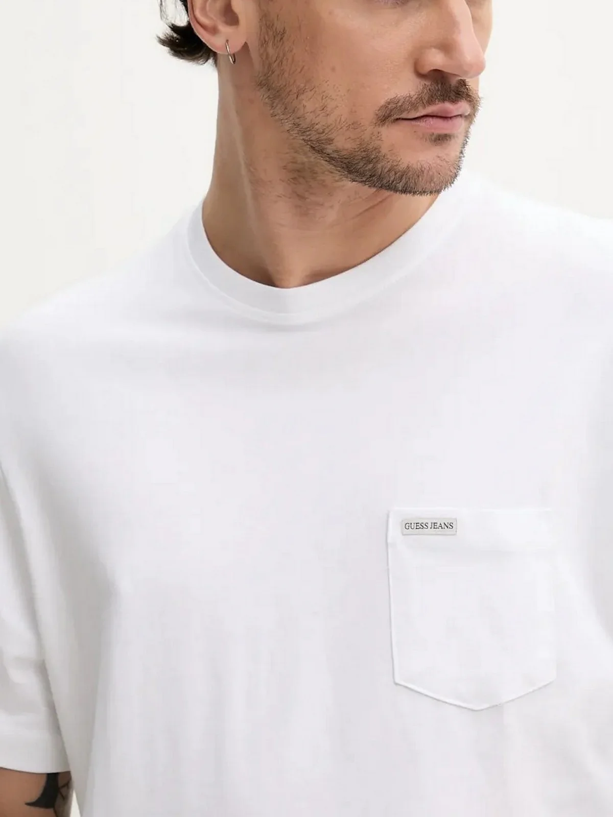 GUESS T-shirt Uomo GJ SS CN REG PKT TEE M5RI74 K8FQ4 G011 PURE WHITE - Image 8