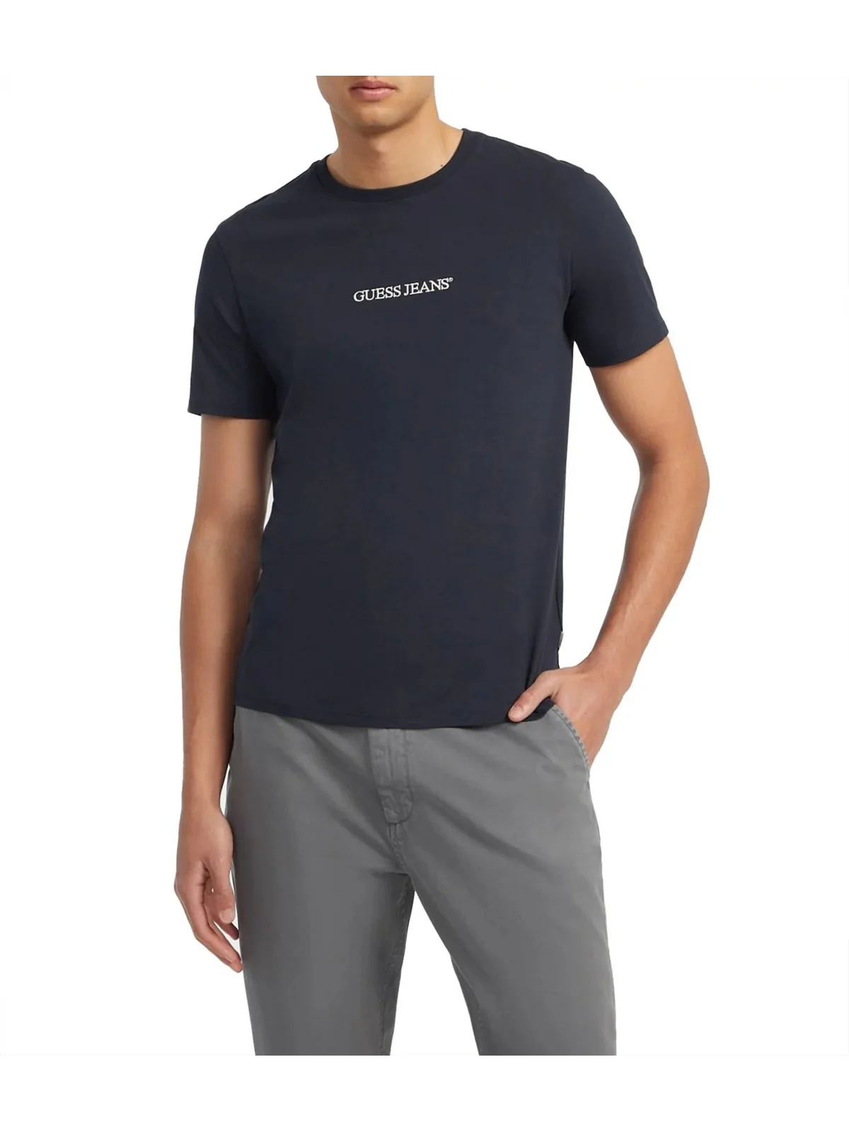 GUESS T-shirt Uomo GJ SS CN SLIM LOGO EMBRO TEE M4YI52 K8HM0 A71W DARING OCEAN - Image 3