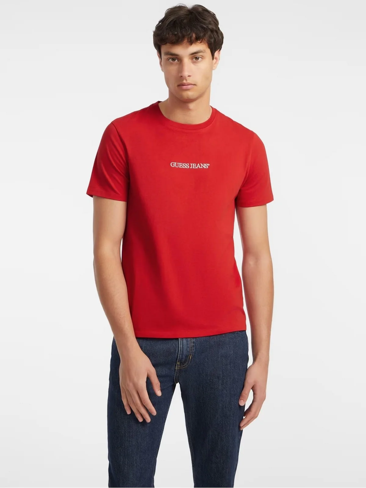 GUESS T-shirt Uomo GJ SS CN SLIM LOGO EMBRO TEE M4YI52 K8HM0 G585 RUGBY RED - Image 2