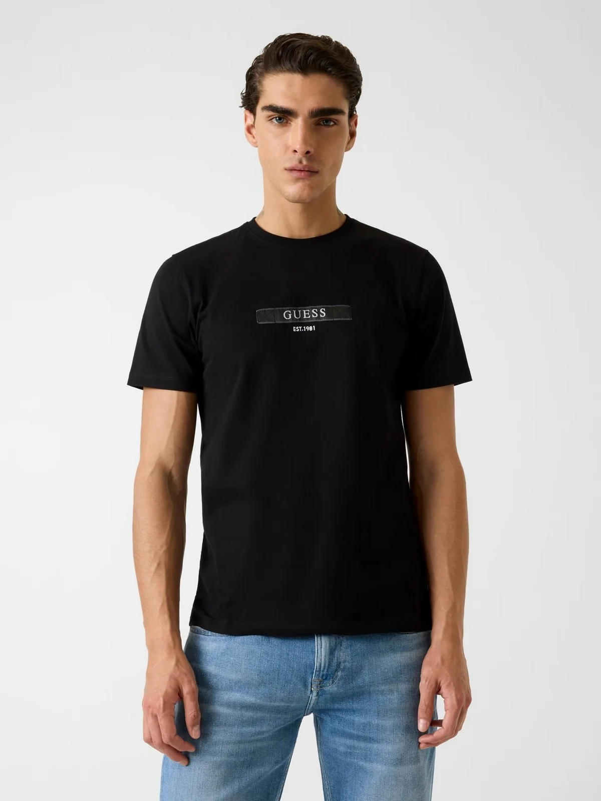 GUESS T-shirt Uomo SS CN LOGO BOX TEE M6RI17 J1314 JBLK Jet Black A996 - Image 2