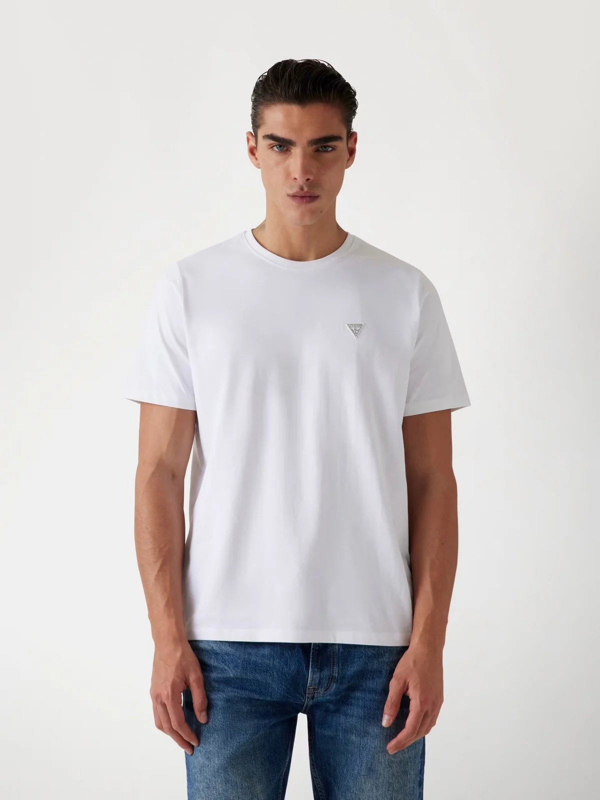 GUESS T-shirt Uomo SS CN PATCH TEE M4YI0A KCCM1 G011 PURE WHITE - Image 2