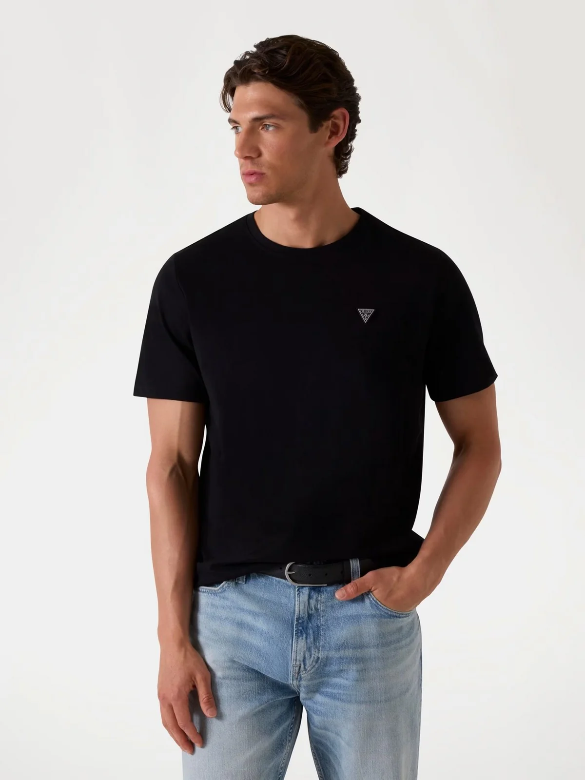 GUESS T-shirt Uomo SS CN PATCH TEE M4YI0A KCCM1 JBLK Jet Black A996 - Image 2