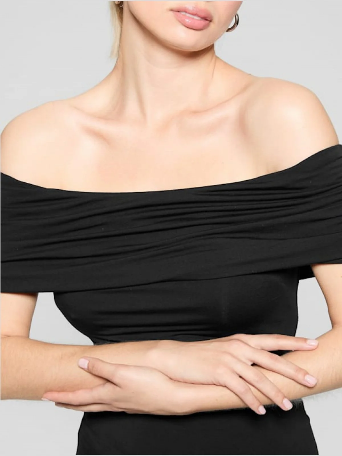 GUESS Top Donna CHARLOTTE OFF SHOULDER TOP W5GP08 KACM2 JBLK Nero - Image 3