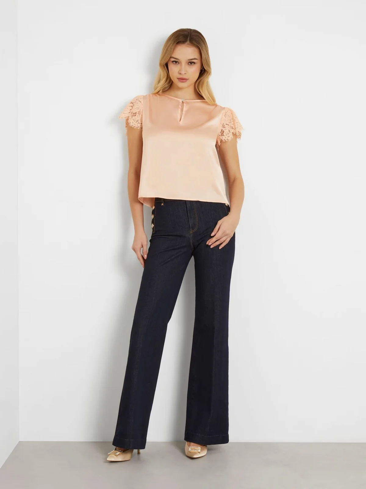 GUESS Top Donna Ss Guendalina Top W4GH86 WD8G2 G6J4 Rosa - Image 3