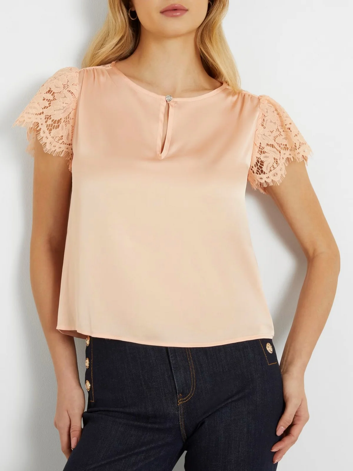 GUESS Top Donna Ss Guendalina Top W4GH86 WD8G2 G6J4 Rosa - Image 5