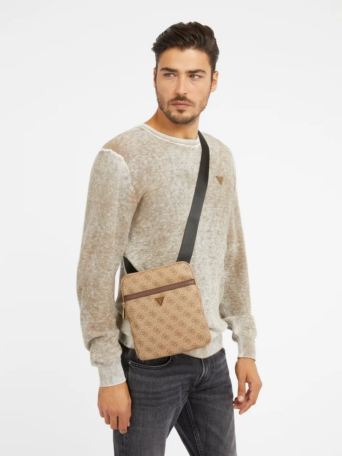 GUESS Tracolla Uomo HMEVZL P2223 BBO BEIGE/BROWN - Image 4