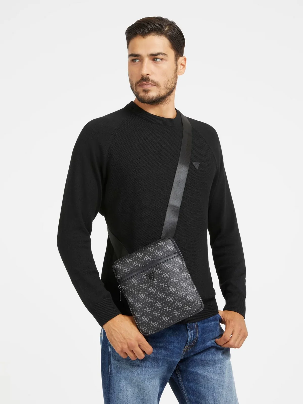 GUESS Tracolla Uomo  HMEVZL P2223 DAB DARK BLACK - Image 4