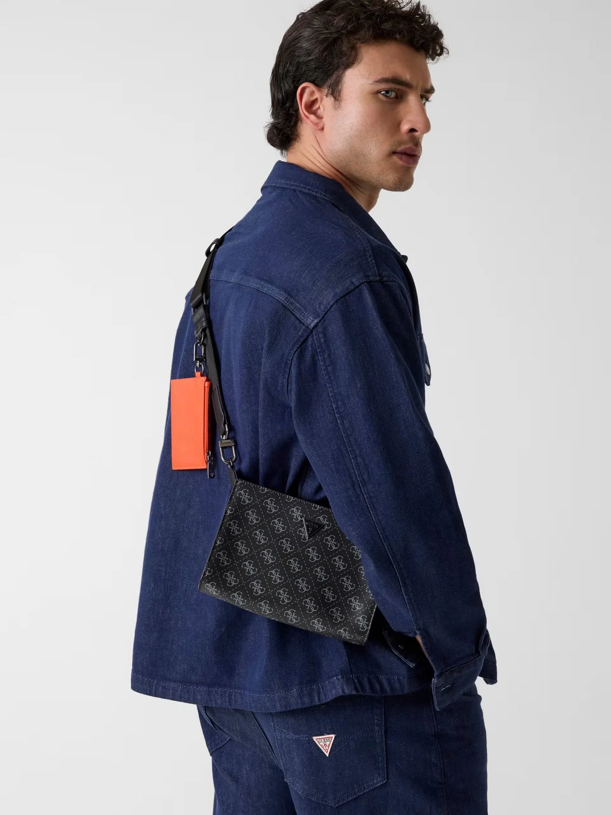 GUESS Tracolla Uomo MILANO CROSSBODY TOP ZIP HMMILO P6157 DAB DARK BLACK - Image 2