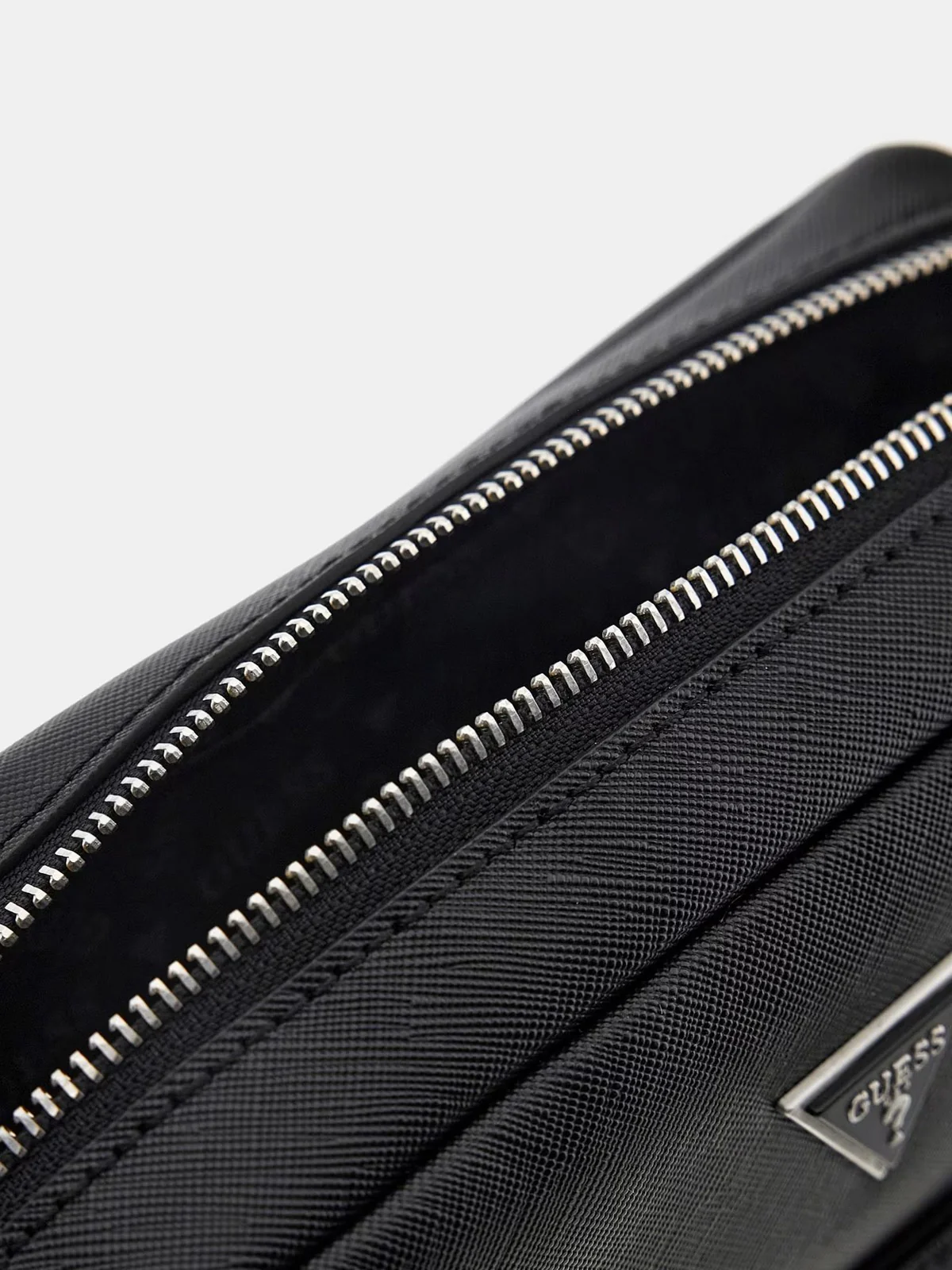 GUESS Tracolla Uomo SAFFIANO ECO TOP ZIP CROSSBODY HMTOSA P4258 BLA Nero - Image 2