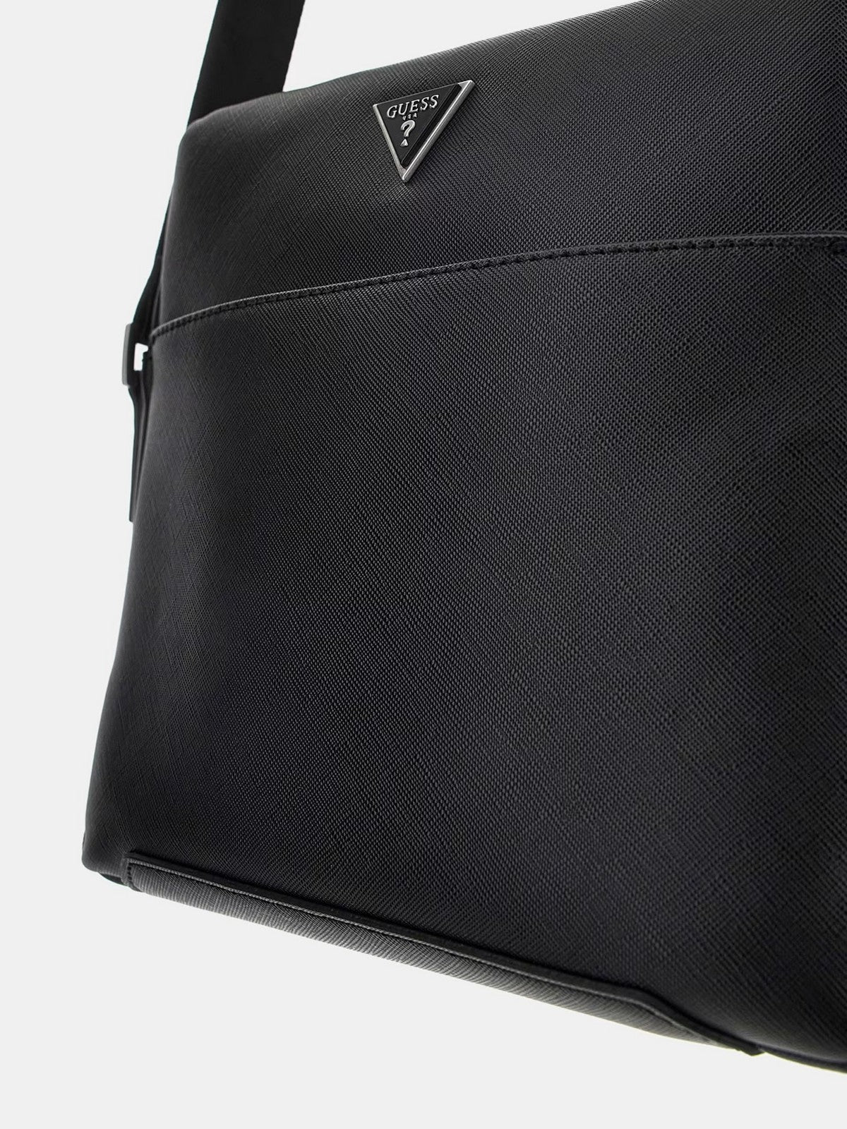 GUESS Tracolla Uomo SAFFIANO ECO TOP ZIP CROSSBODY HMTOSA P4258 BLA Nero - Image 4