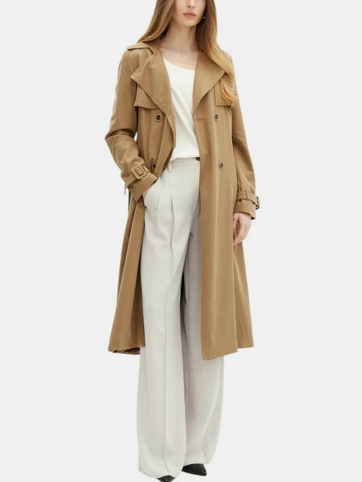 GUESS Trench Donna MAYA UNSTRUCTURED TRENCH W5RL15 WGYM2 F1AZ Beige - Image 3