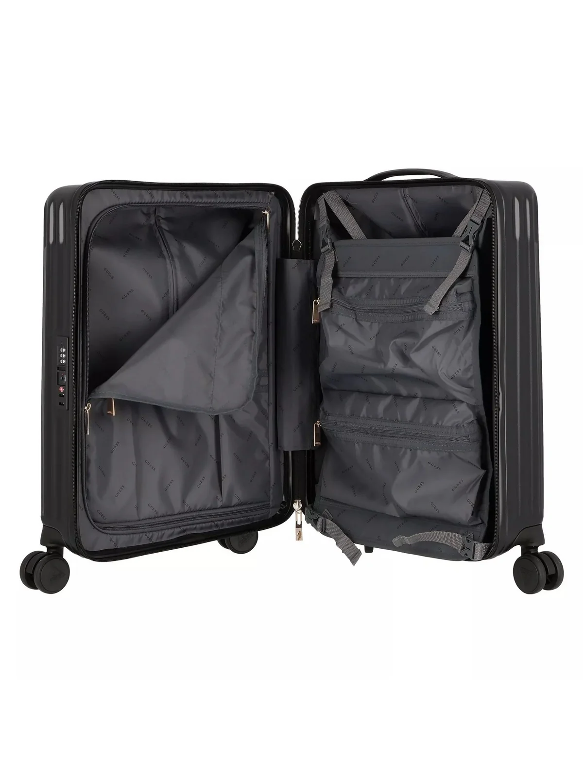 GUESS Valigia e Trolley Donna CENTENNIAL 18 IN 8-WHEELER TWHN96 75983 BLA Nero - Image 5