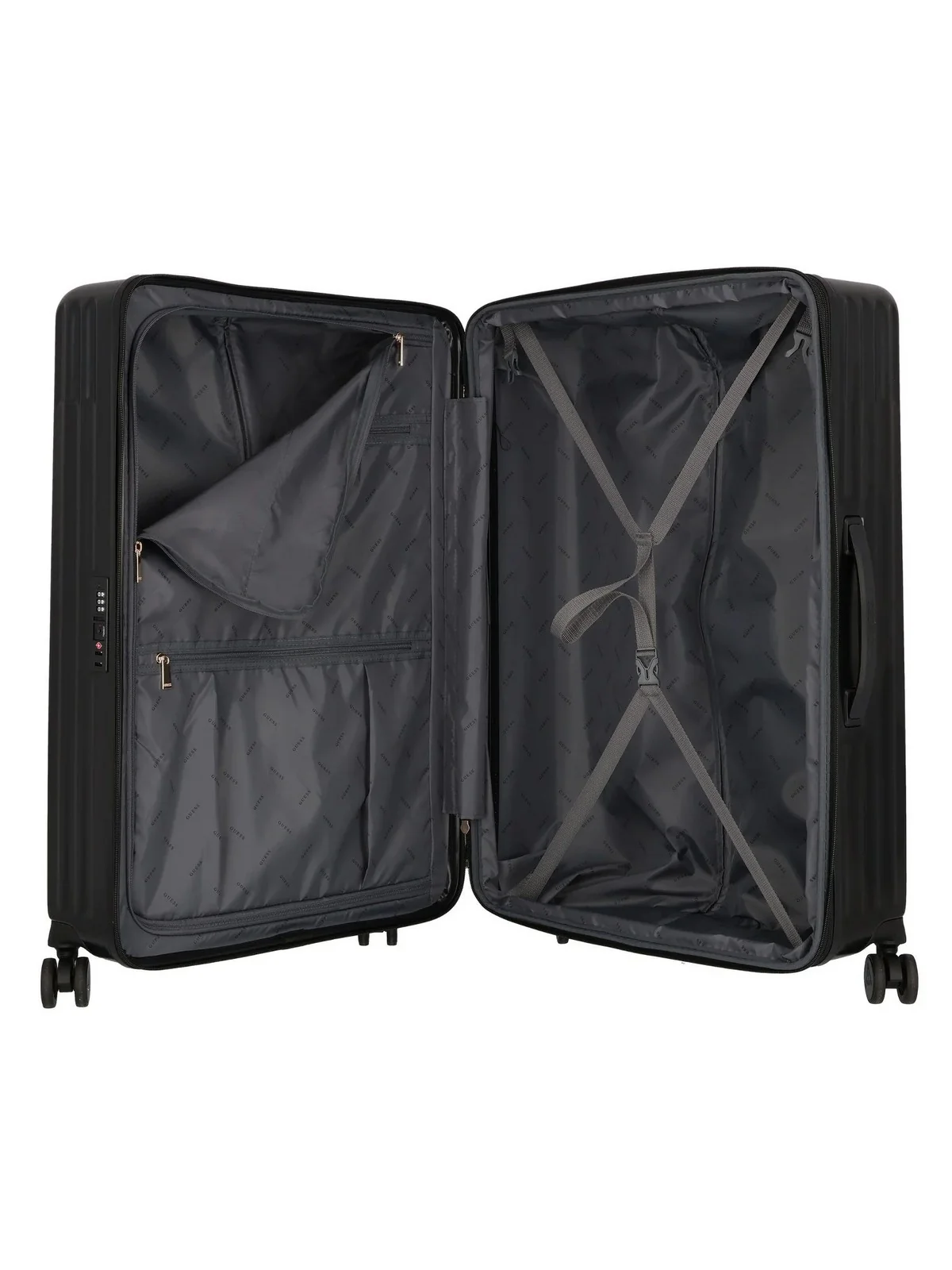 GUESS Valigia e Trolley Donna CENTENNIAL 28 IN 8-WHEELER TWHN96 75988 BLA Nero - Image 4