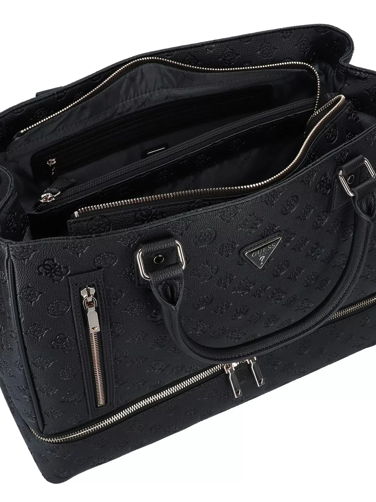 GUESS Valigia e Trolley Donna WILDER ZIP BOTTOM SHOPPER TOTE TWDP74 52415 BLA Nero - Image 5