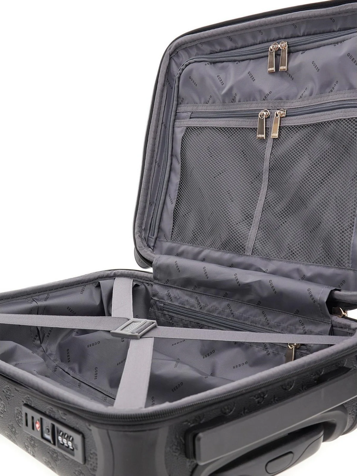 GUESS Valigie e Trolley Donna WILDER 18 IN 8-WHEELER TWDP74 52983 BLA BLACK - Image 3