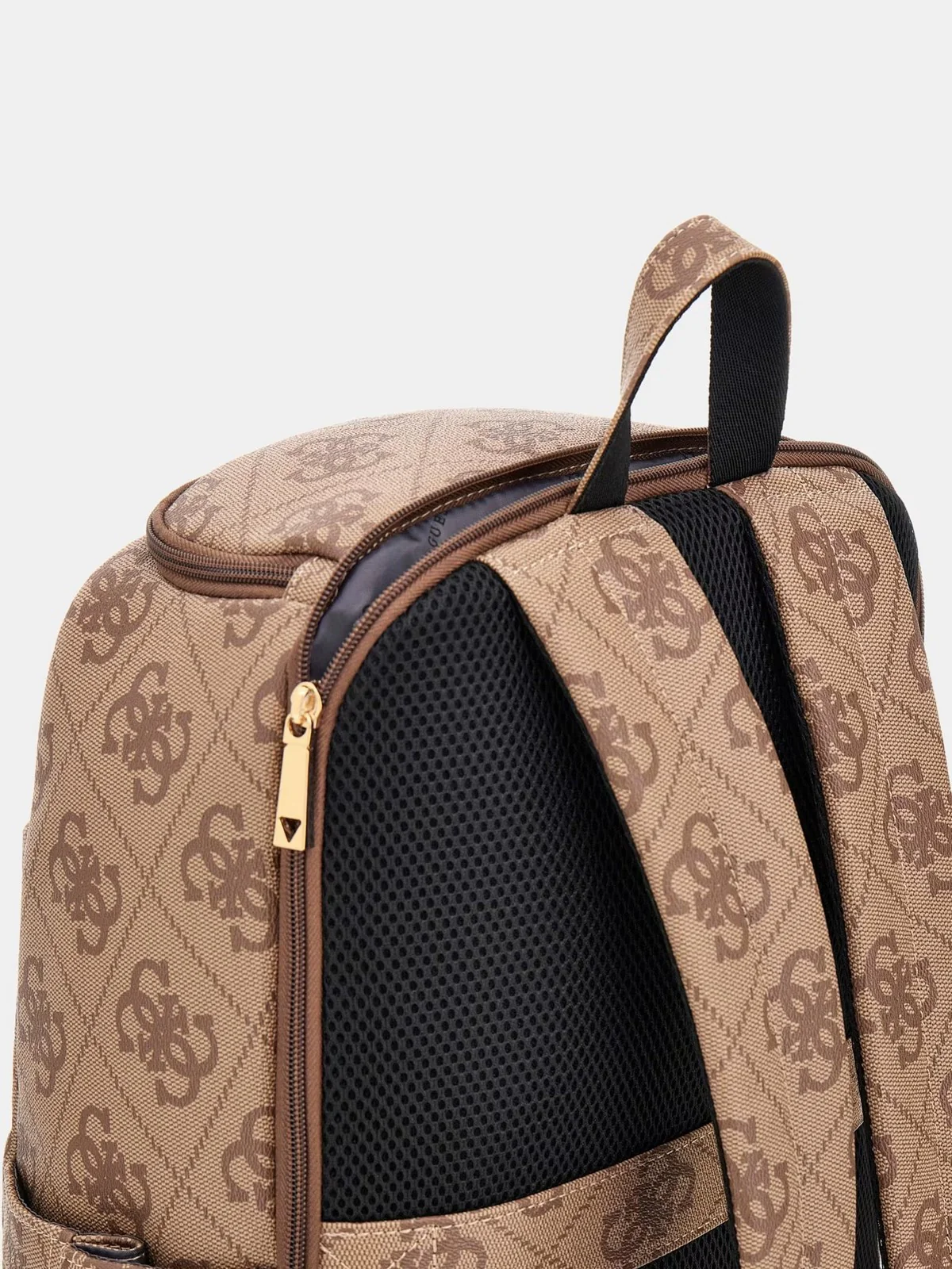 GUESS Zaino Donna BERTA U-ZIP BACKPACK TWOB86 88033 LGW LATTE LOGO/BROWN - Image 3