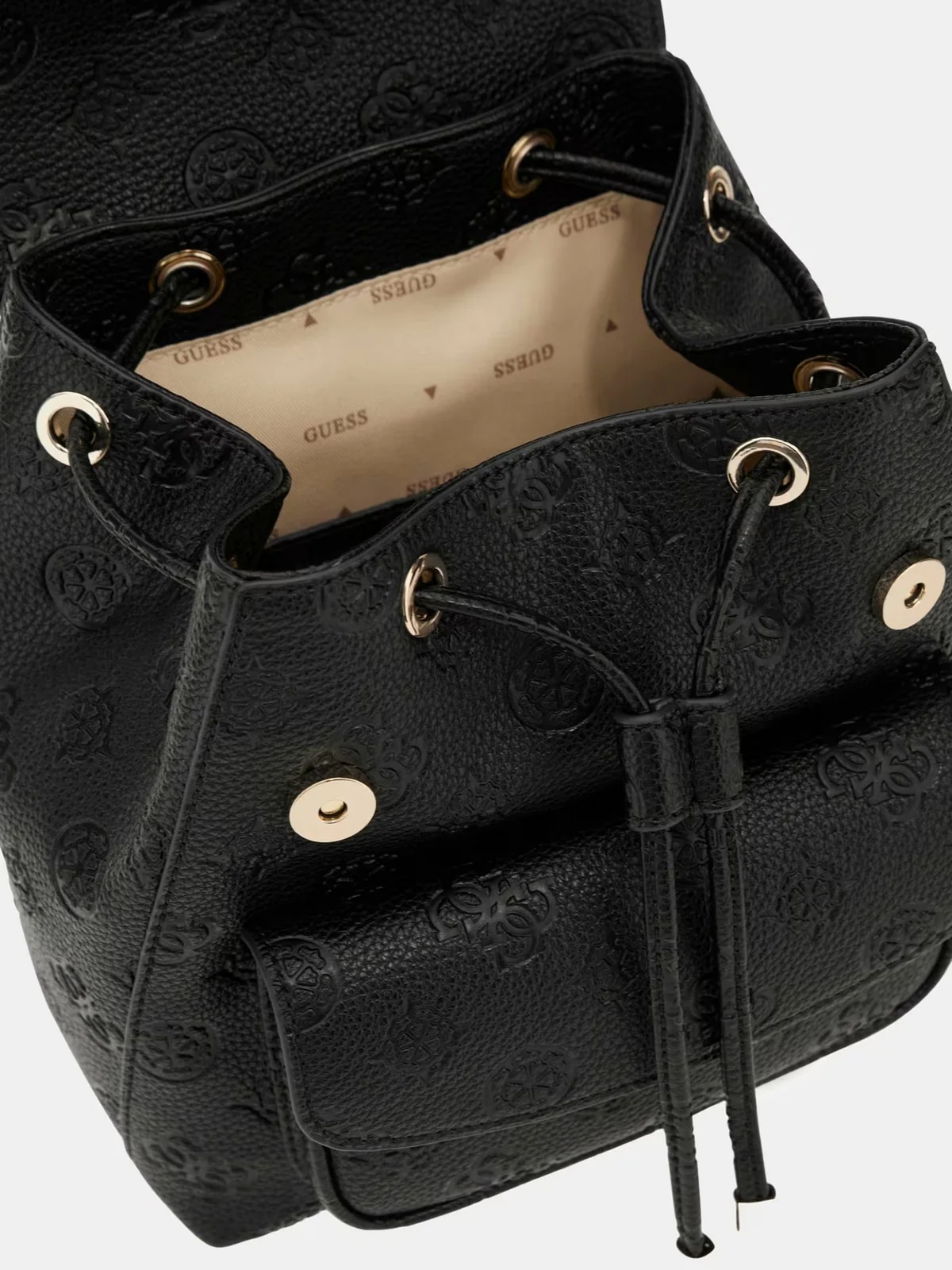 GUESS Zaino Donna CRESIDIA II SML FLAP BACKPACK HWPD98 88310 BLO BLACK LOGO - Image 5