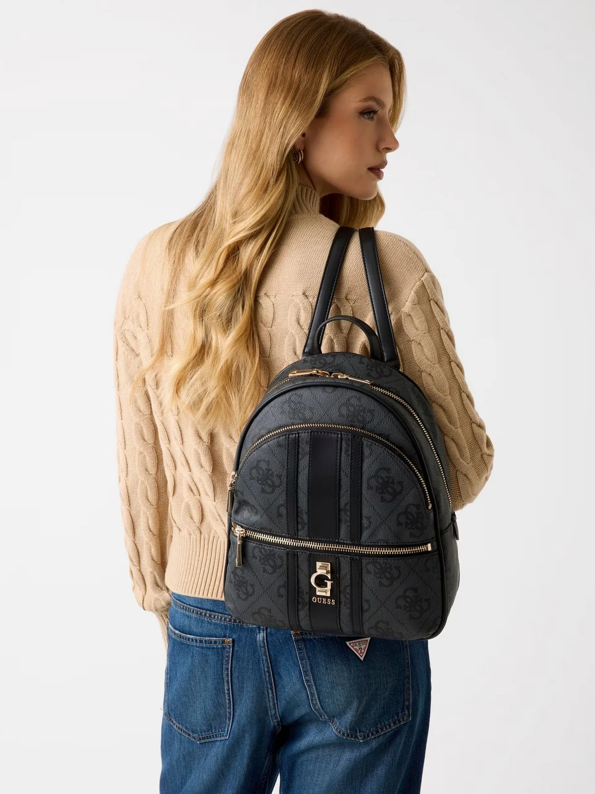 GUESS Zaino Donna ERENIA LARGE BACKPACK HWSO78 38330 CLO COAL LOGO - Image 2