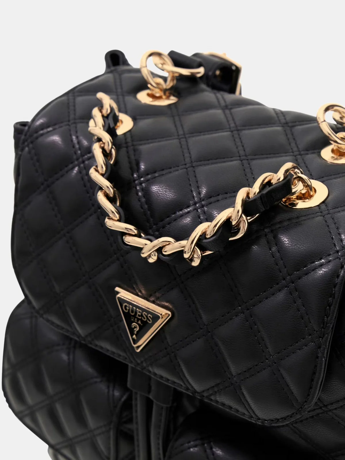 GUESS Zaino Donna GIULLY II FLAP BACKPACK HWQG96 73330 BLA BLACK - Image 4
