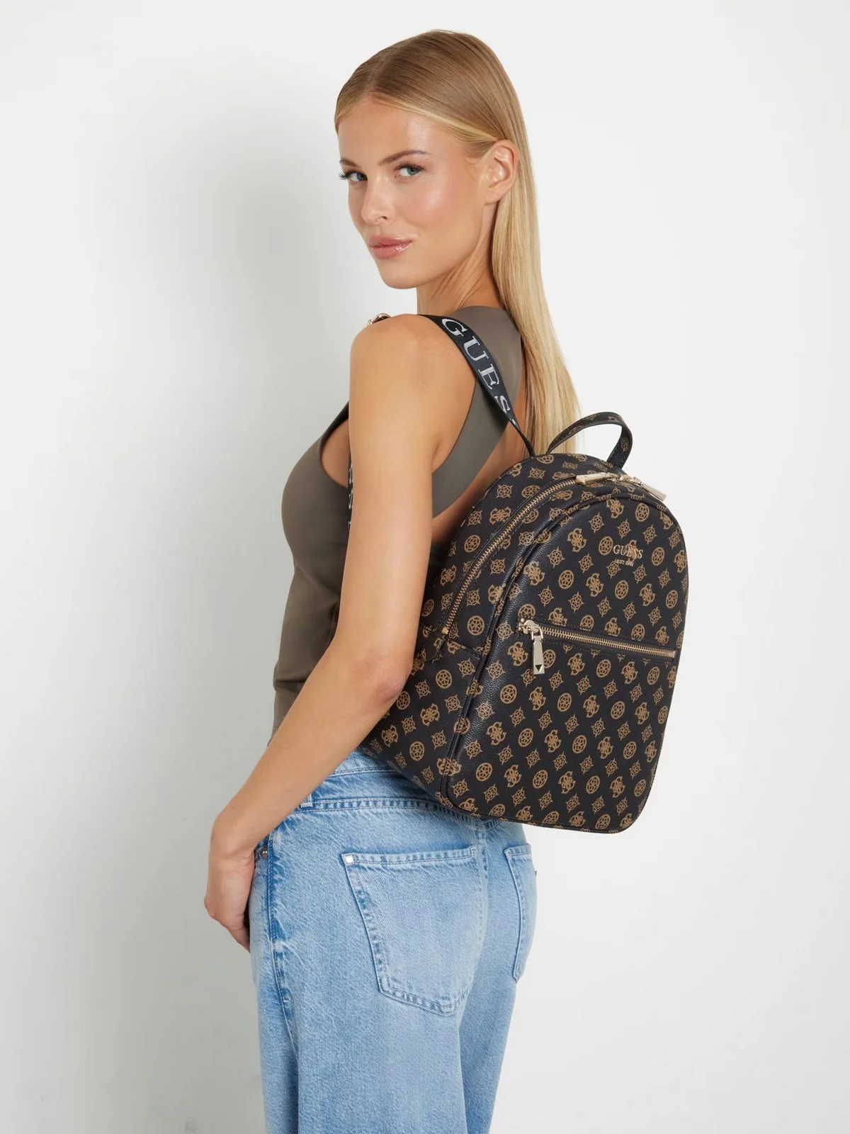 GUESS Zaino Donna Handbag HWPQ69 95320 BRO Marrone - Image 2