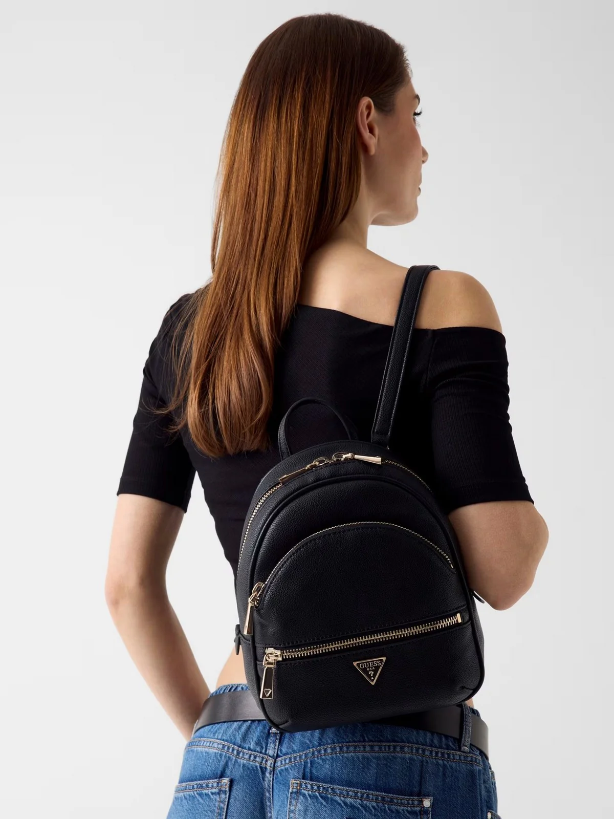 GUESS Zaino Donna MANHATTAN II BACKPACK HWBG71 18320 BLA BLACK - Image 3
