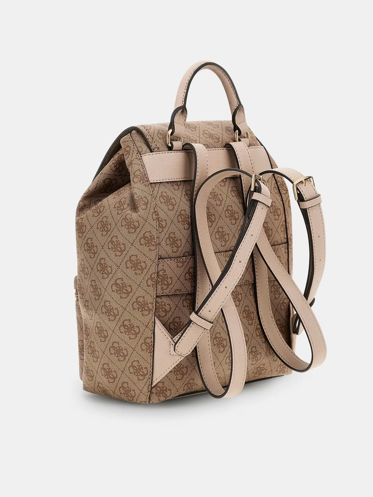 GUESS Zaino Donna MANHATTAN II FLAP BACKPACK HWSG71 18310 LTL LATTE LOGO - Image 3