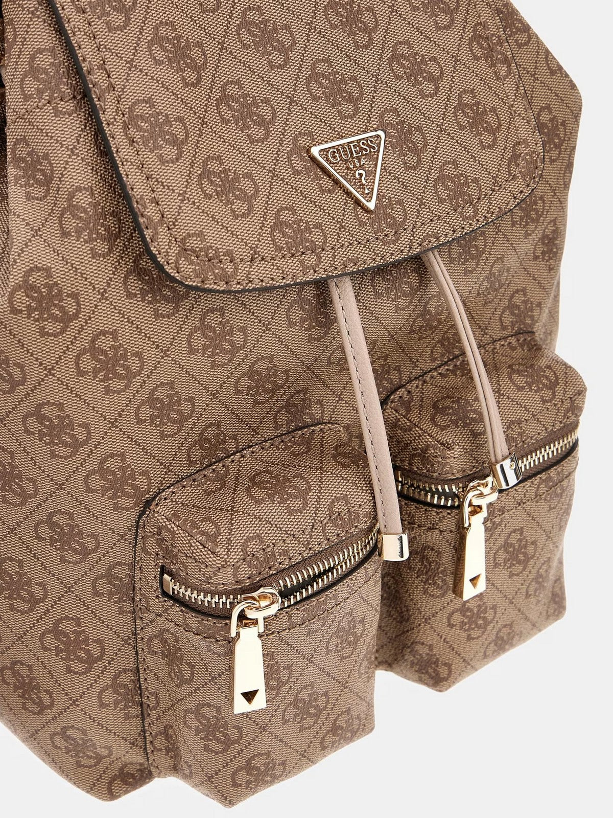 GUESS Zaino Donna MANHATTAN II FLAP BACKPACK HWSG71 18310 LTL LATTE LOGO - Image 5