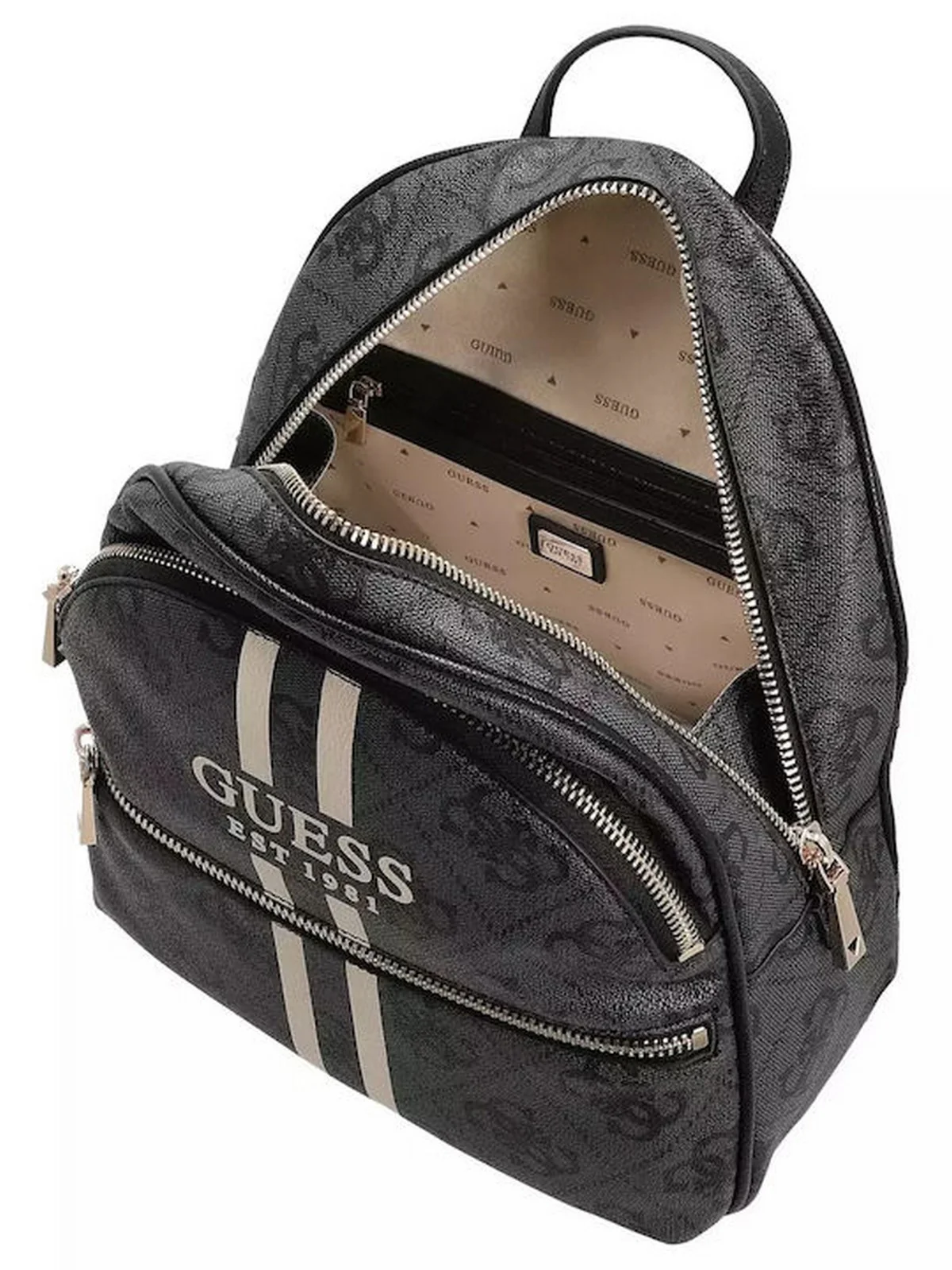GUESS Zaino Donna MANHATTAN II LARGE BACKPACK HWOS71 18330 CLO COAL LOGO - Image 3