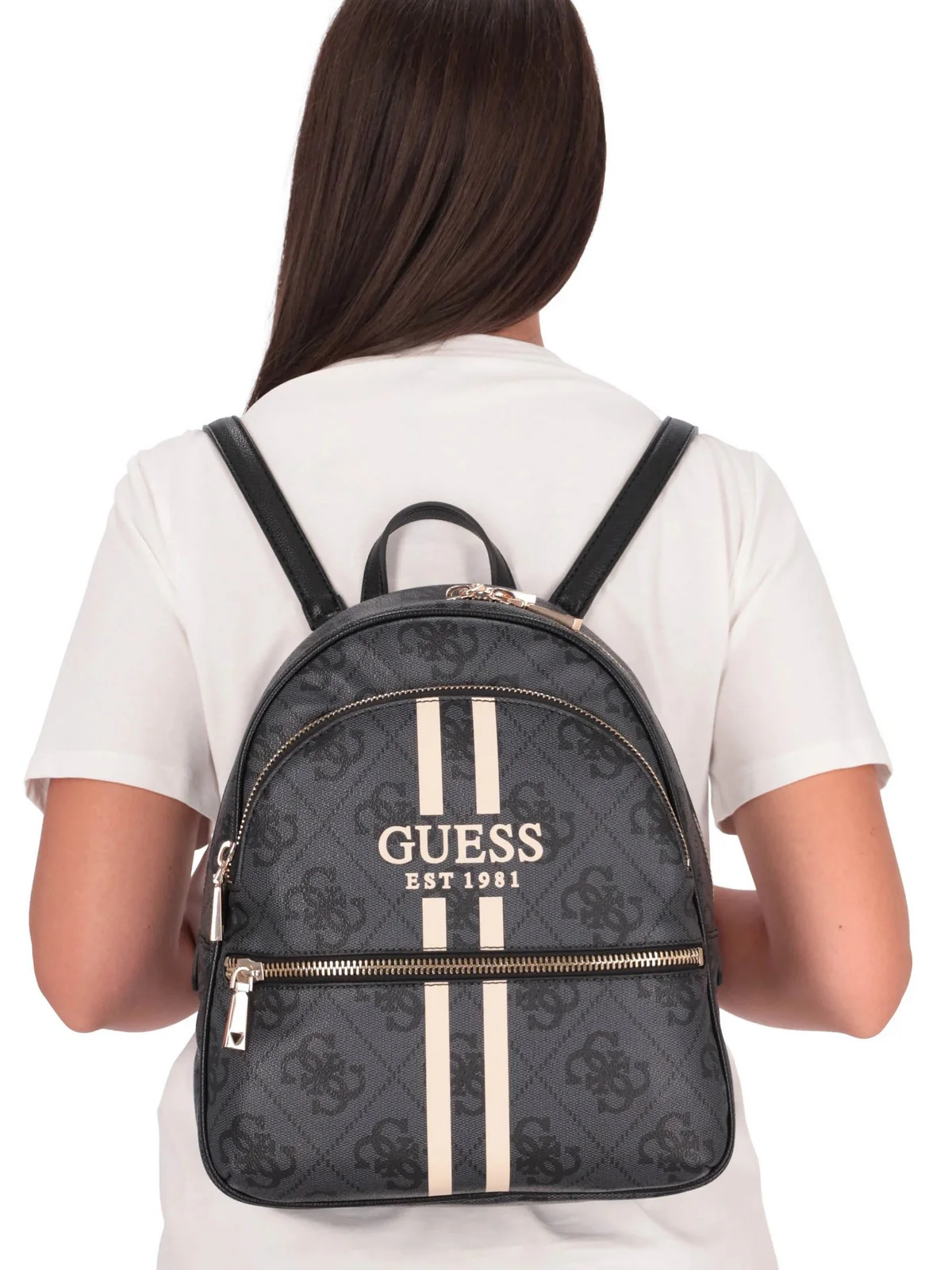 GUESS Zaino Donna MANHATTAN II LARGE BACKPACK HWOS71 18330 CLO COAL LOGO - Image 5