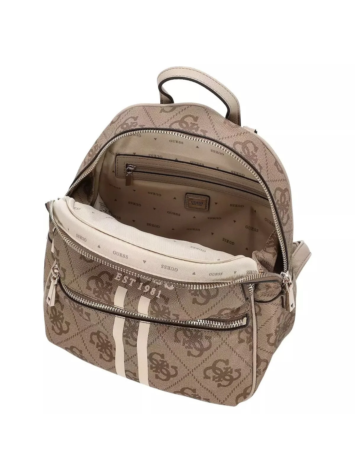 GUESS Zaino Donna MANHATTAN II LARGE BACKPACK HWOS71 18330 LTL LATTE LOGO - Image 3