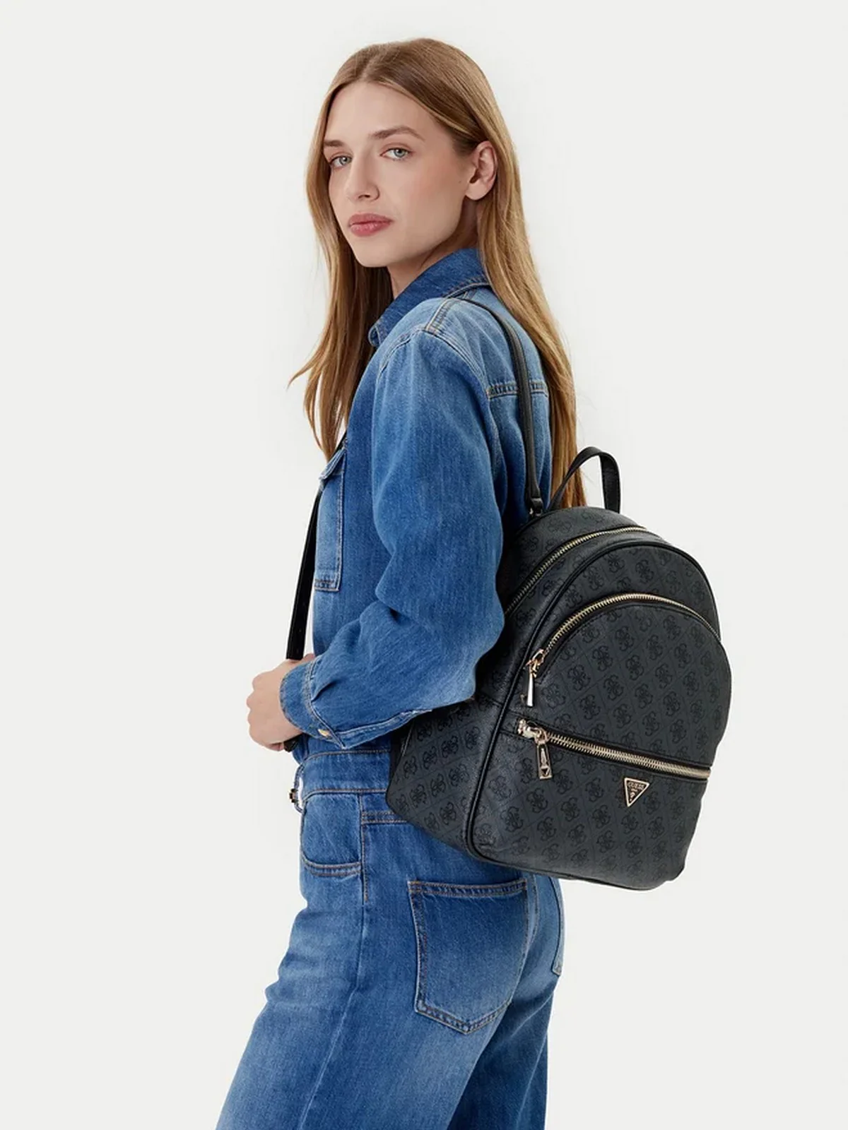 GUESS Zaino Donna MANHATTAN II LARGE BACKPACK HWSG71 18330 CLO COAL LOGO - Image 2