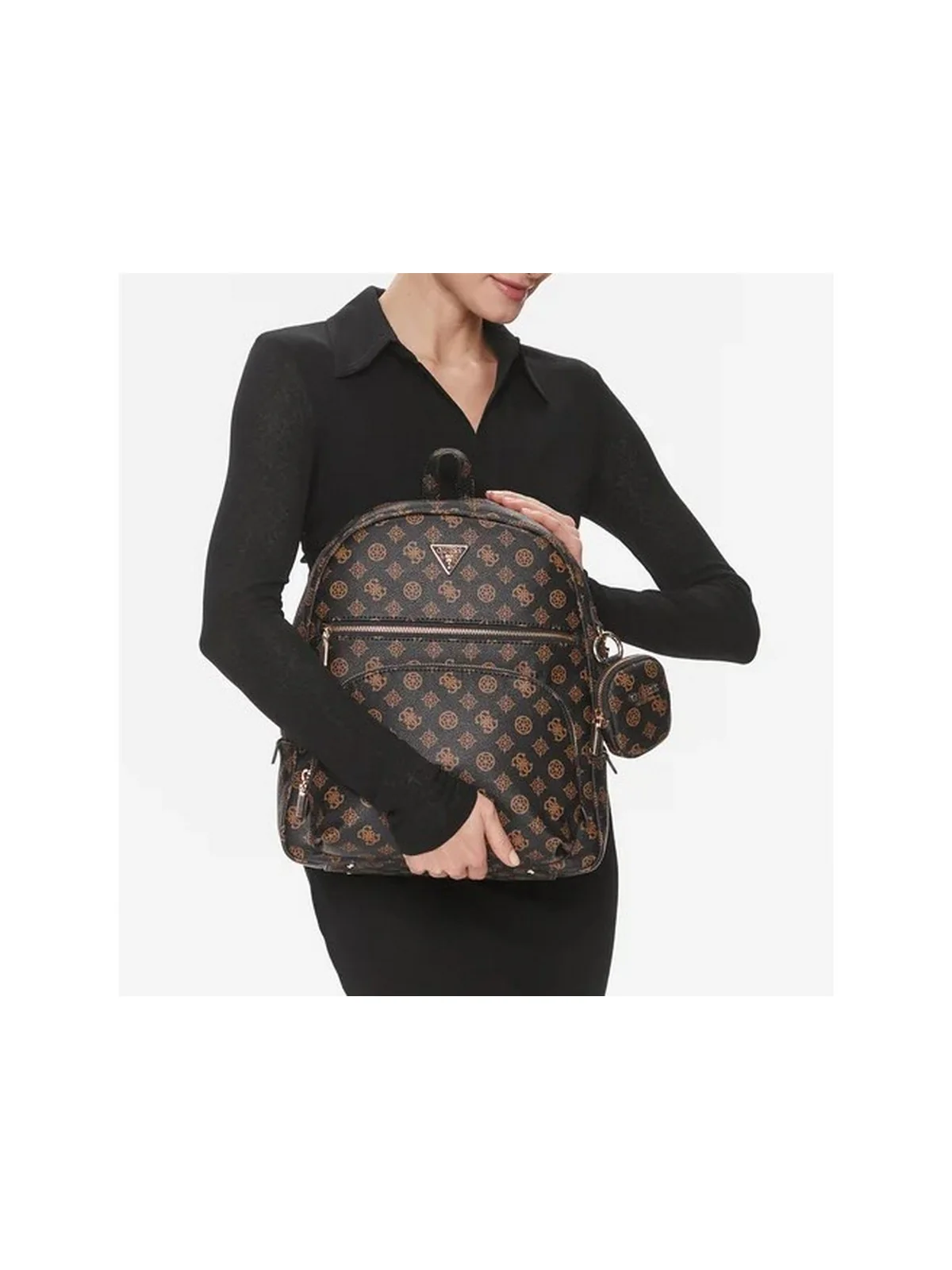 GUESS Zaino Donna Power Play Tech Tote HWPG90 06330 MLO Marrone - Image 4