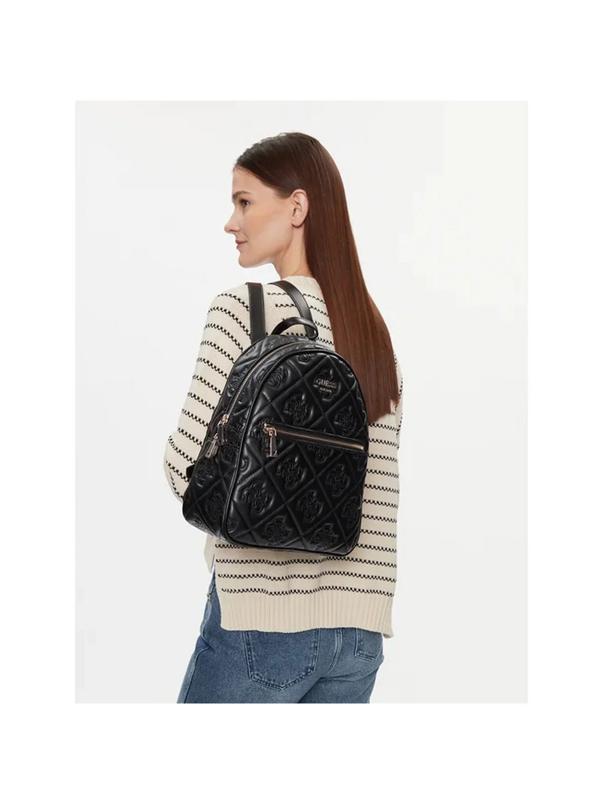 GUESS Zaino Donna Vikky Ii Large Tote HWQM93 18320 BLO Nero - Image 4