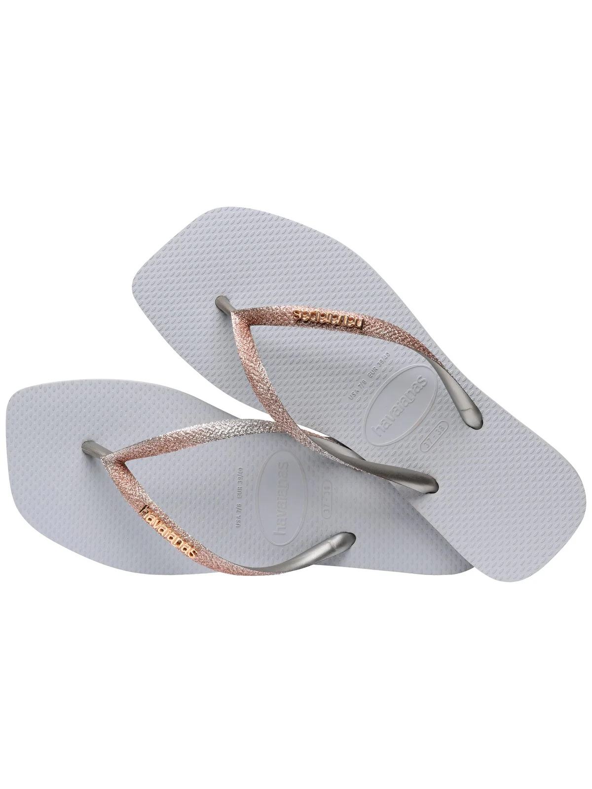 HAVAIANAS Ciabatta Donna Hav. Square glitter 4148102.3498 Grigio - Image 4