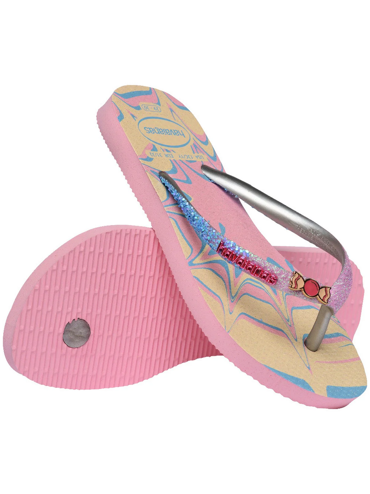 HAVAIANAS Infradito Bambine e ragazze Hav. Kids slim glitter trendy 4146976.9321 Rosa - Image 3