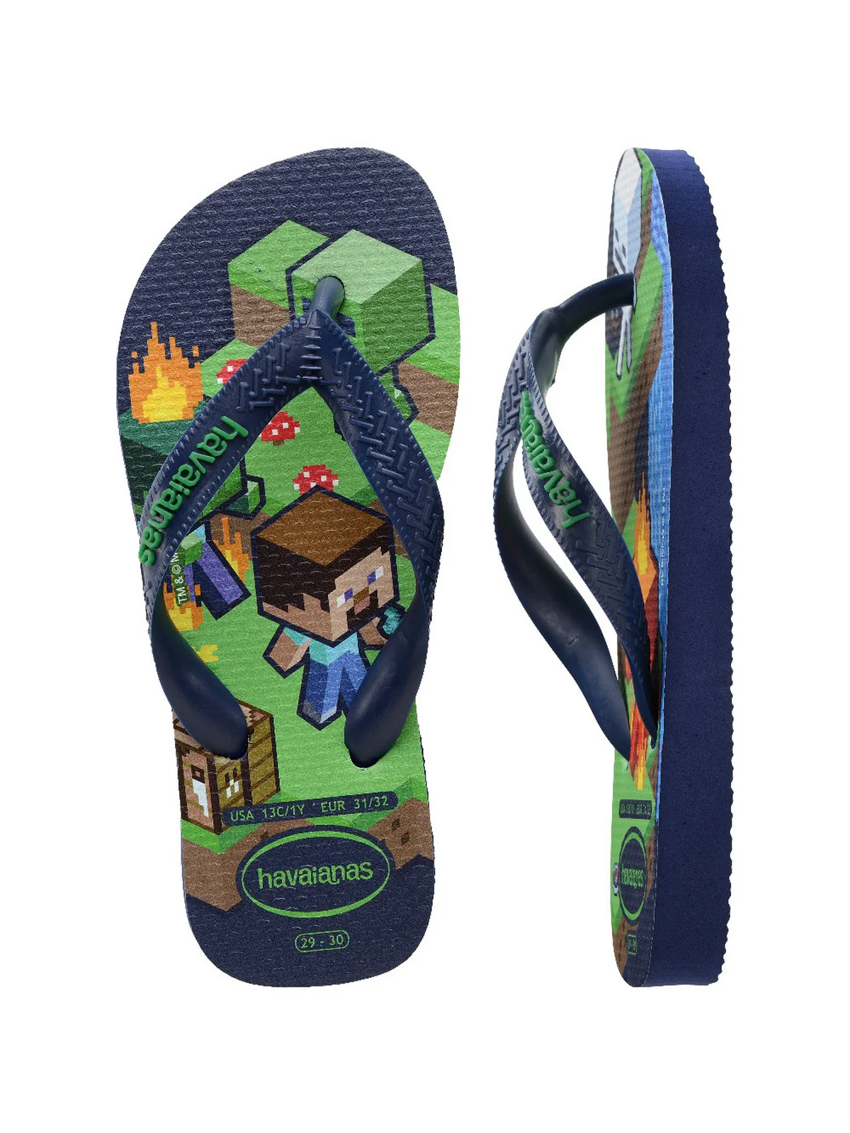 HAVAIANAS Infradito Bambini e ragazzi Hav. Kids minecraft 4145125.0555 Blu - Image 2