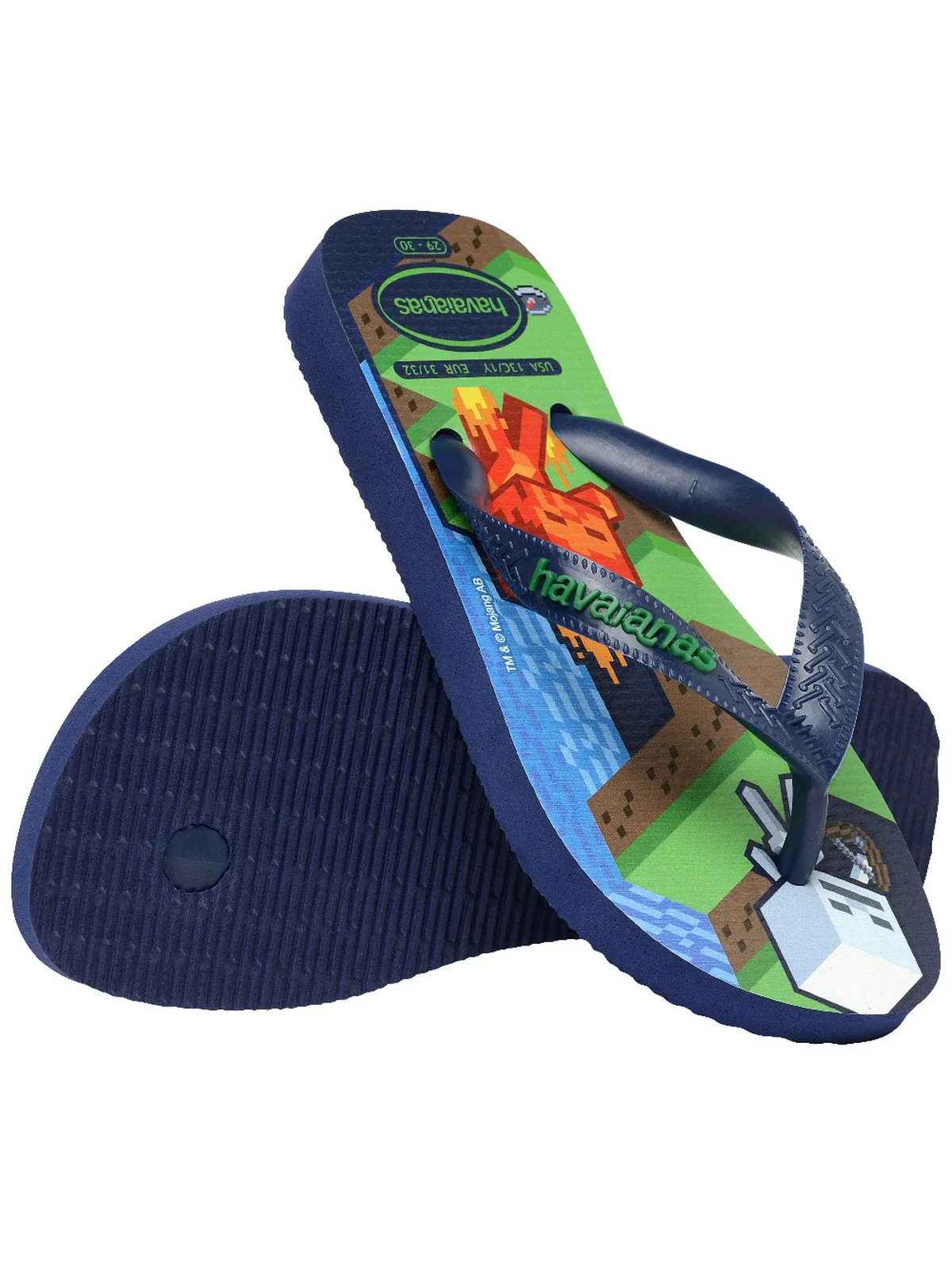 HAVAIANAS Infradito Bambini e ragazzi Hav. Kids minecraft 4145125.0555 Blu - Image 3