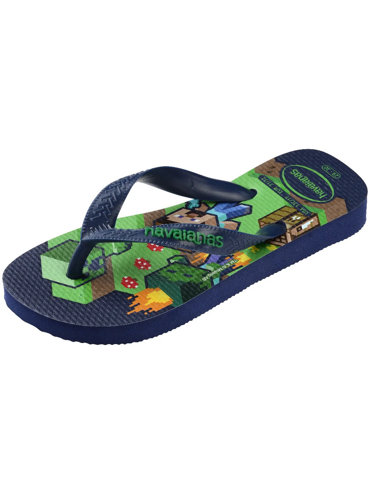 HAVAIANAS Infradito Bambini e ragazzi Hav. Kids minecraft 4145125.0555 Blu - Image 4