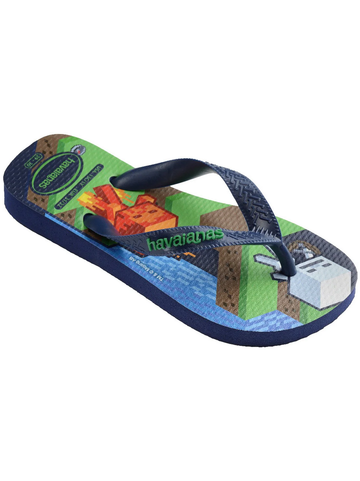 HAVAIANAS Infradito Bambini e ragazzi Hav. Kids minecraft 4145125.0555 Blu - Image 5
