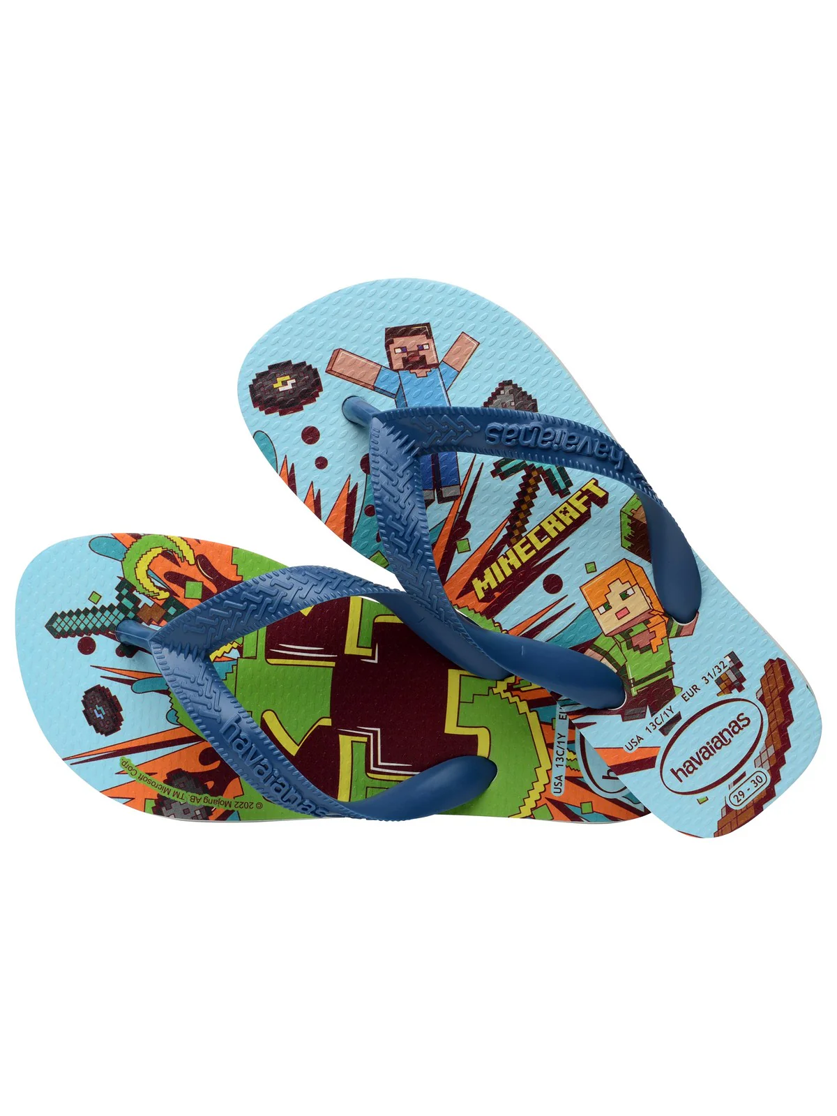 HAVAIANAS Infradito Bambini e ragazzi Hav. Kids minecraft 4145125.3057 Bianco - Image 4