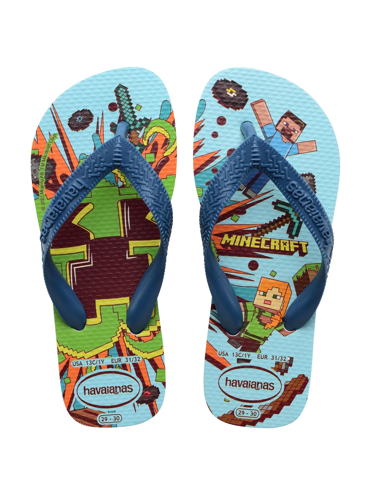 HAVAIANAS Infradito Bambini e ragazzi Hav. Kids minecraft 4145125.3057 Bianco - Image 5