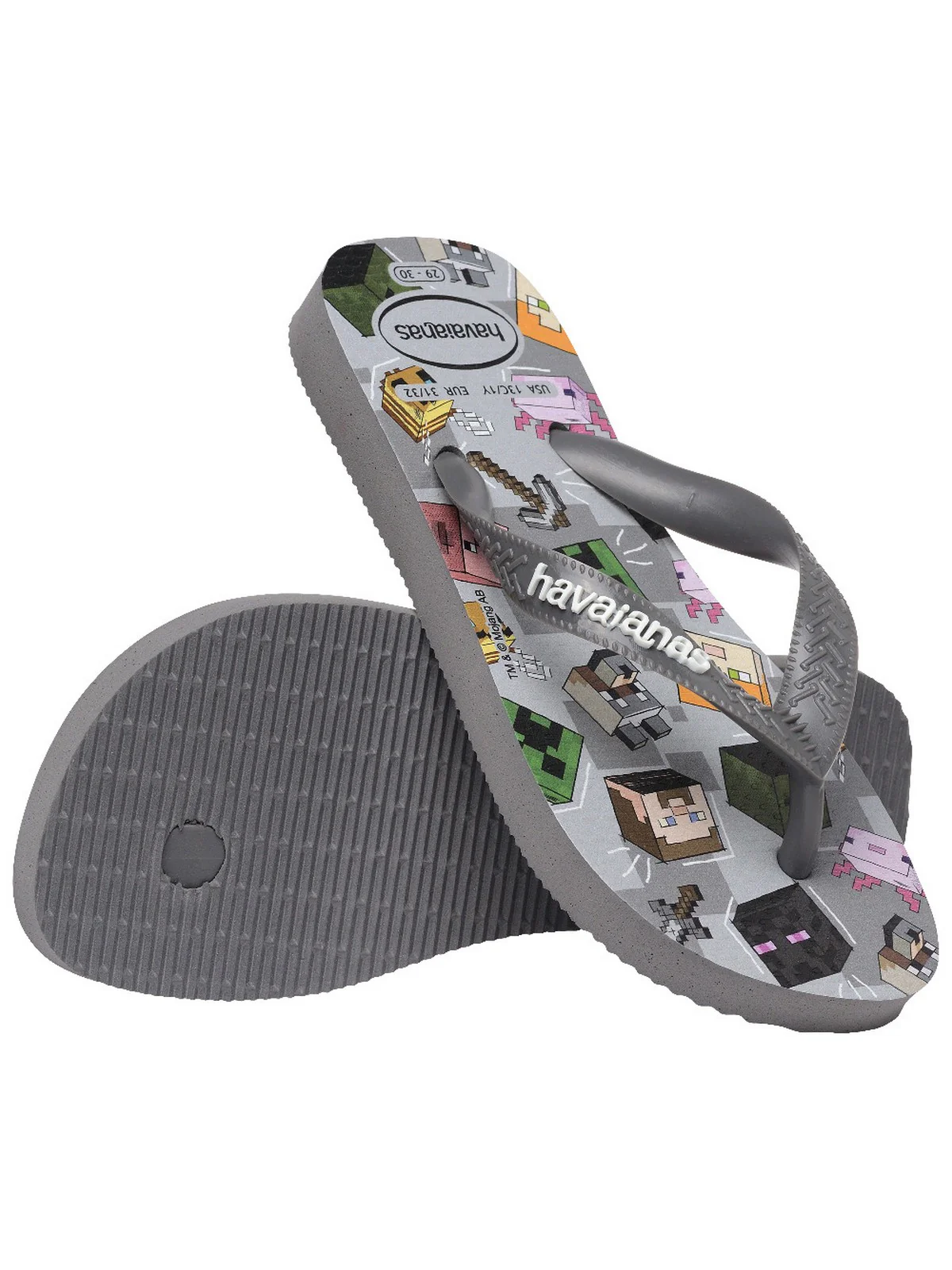 HAVAIANAS Infradito Bambini e ragazzi Hav. Kids minecraft 4145125.5178 Grigio - Image 4