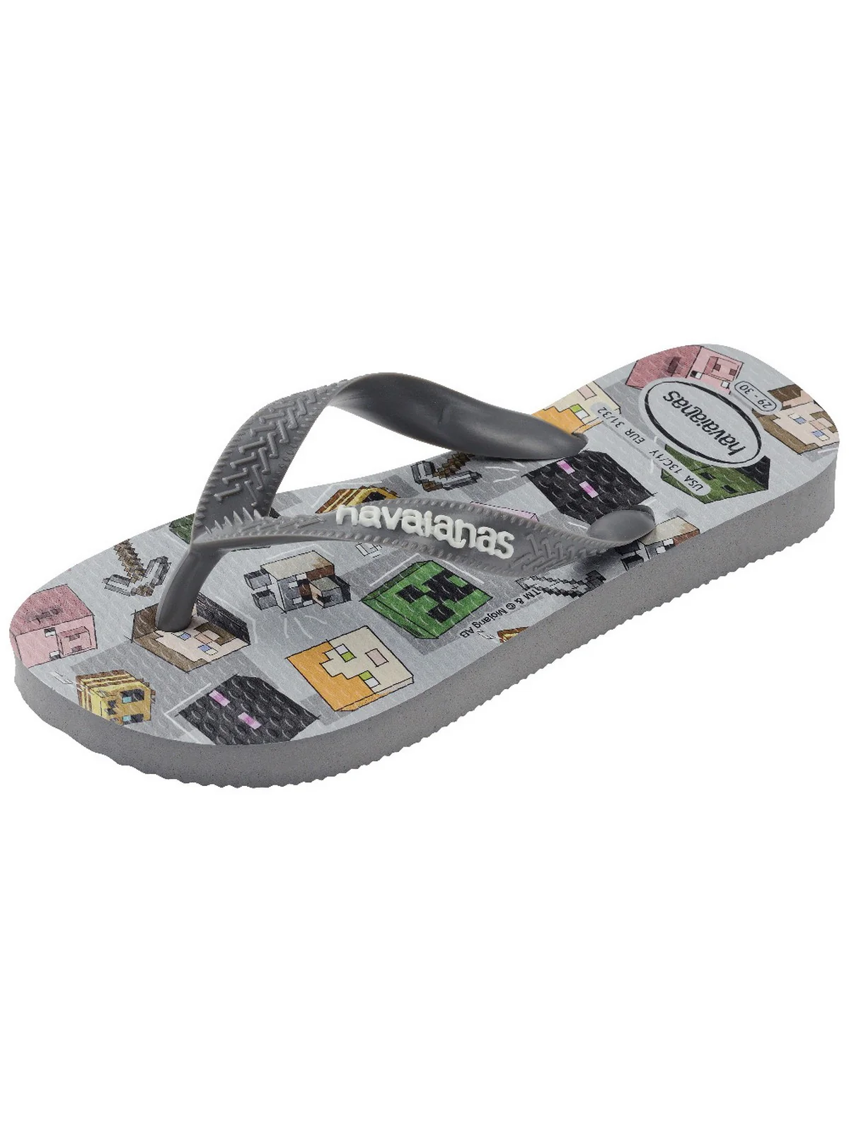 HAVAIANAS Infradito Bambini e ragazzi Hav. Kids minecraft 4145125.5178 Grigio - Image 5