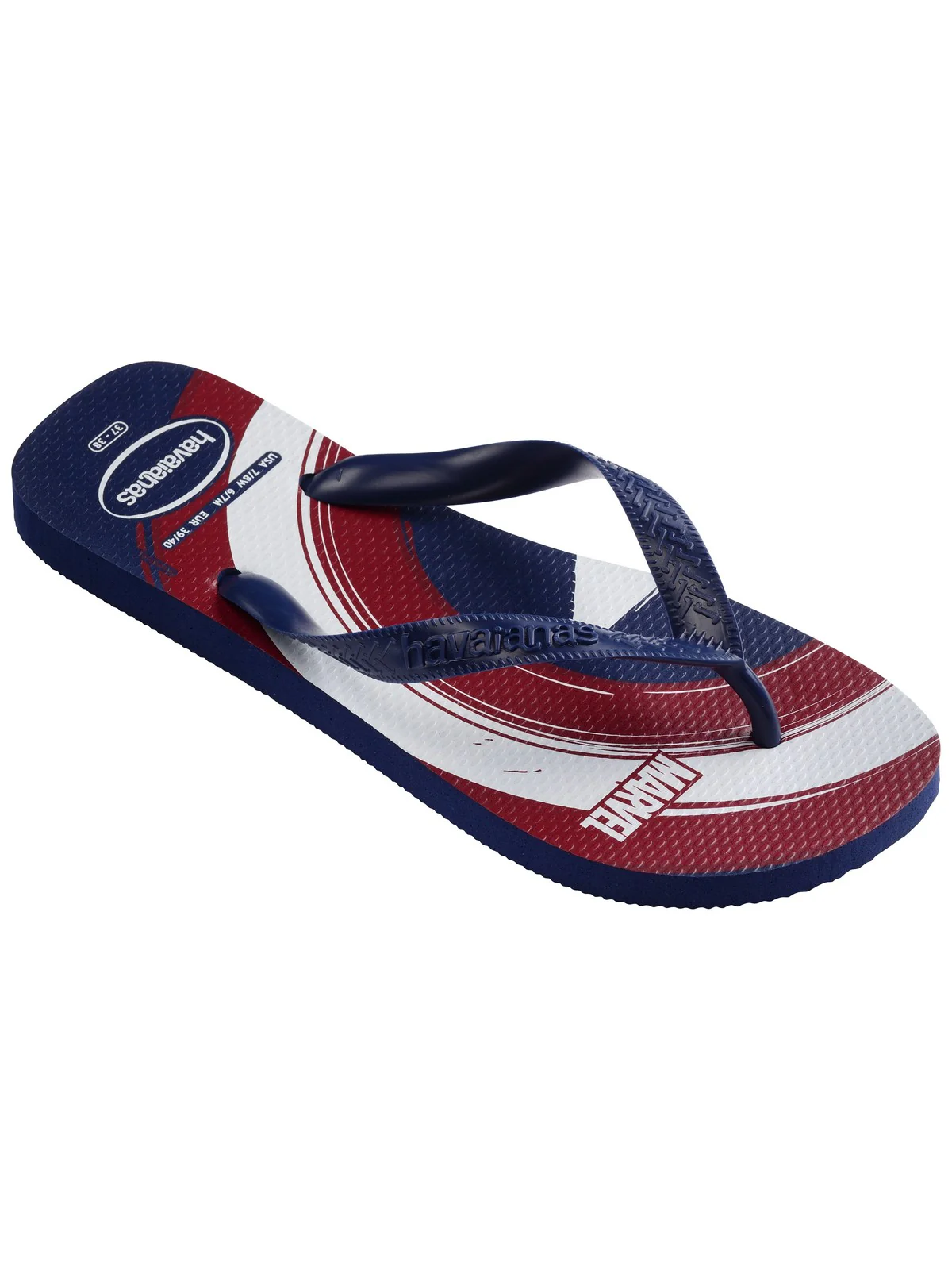 HAVAIANAS Infradito Bambini e ragazzi Hav. Top Marvel Logomania 4146953.4368 Blu - Image 2