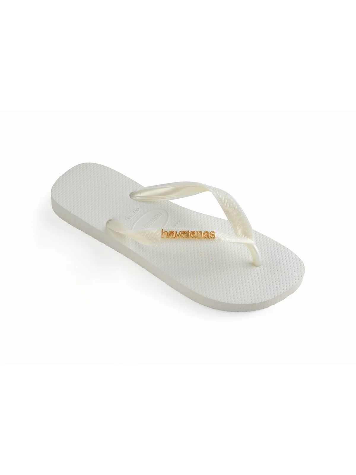 HAVAIANAS Infradito Donna Hav. Logo metallic 4127244.0001 Bianco - Image 4