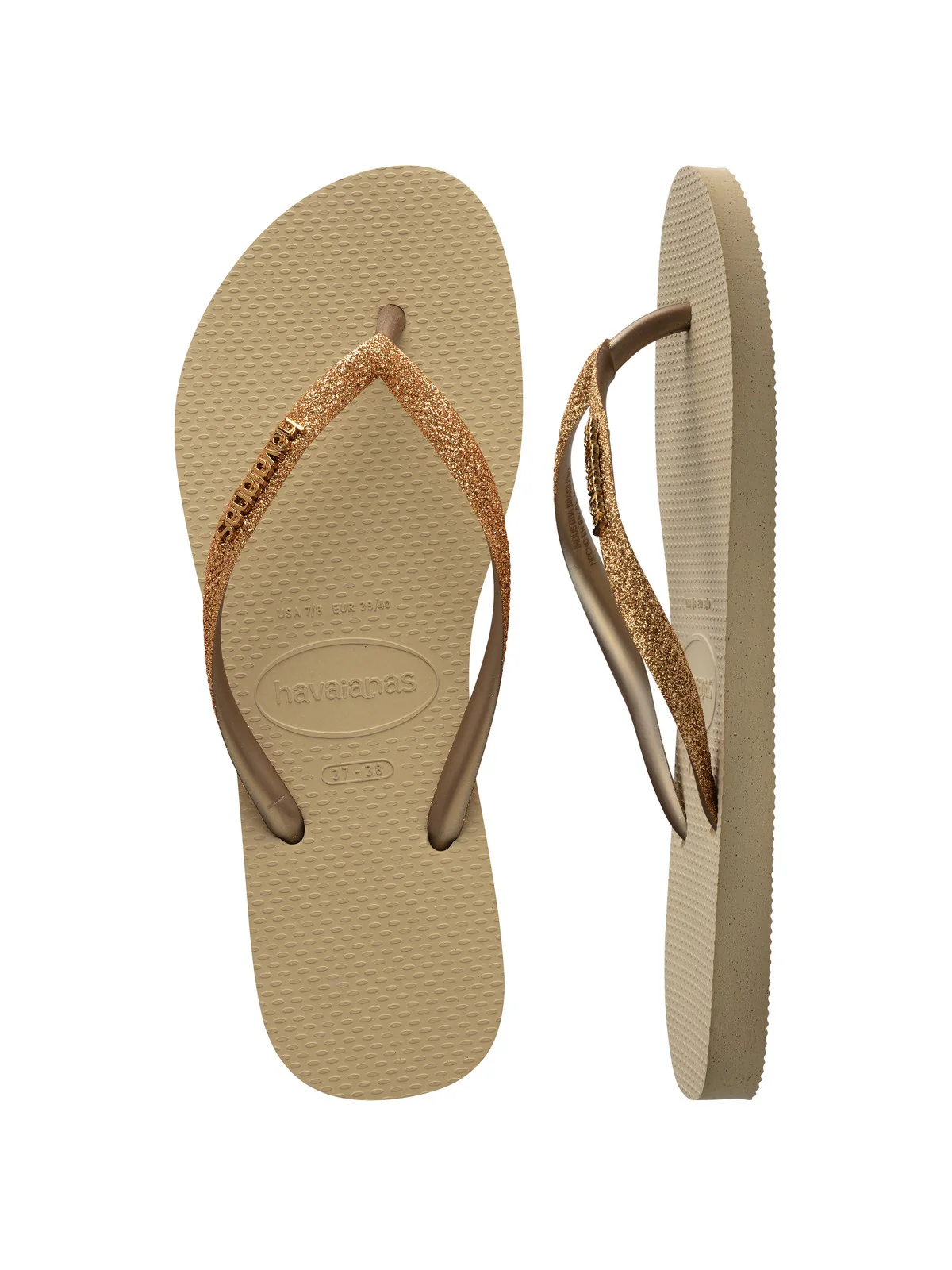 HAVAIANAS Infradito Bambine e ragazze Hav. Slim Glitter II 4146975.9177 SAND/GOLDEN LIGHT METALICO - Image 5