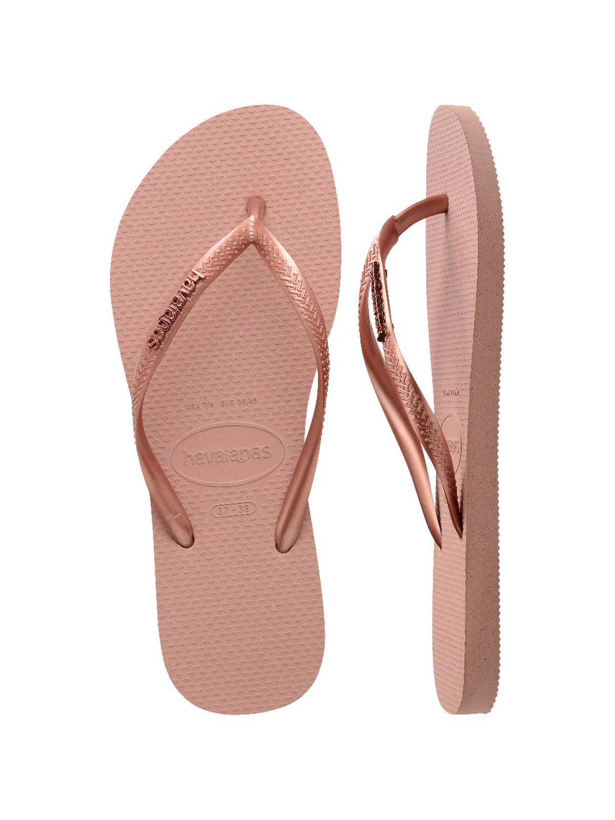 HAVAIANAS Infradito Donna Hav. Slim Logo Metallic 4119875.6459 Rosa - Image 2